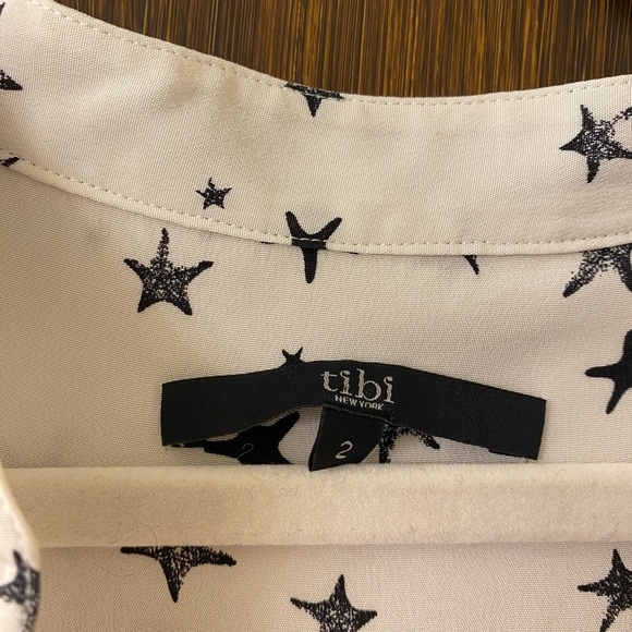 Tibi New York Silk Star Print Shirt Dress (25) - Picture 5 of 5